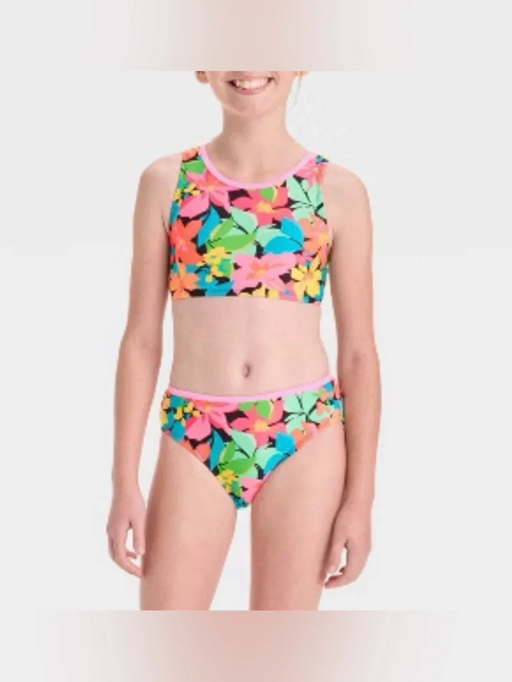 Girls' Island Vacay Floral Bikini Set Cat & Jack Size: XS (4-5) Little Girls NWT